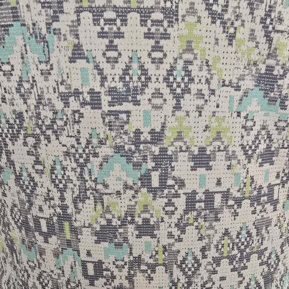 Women's Free Country Blue Geometric Pattern Turtle Neck Athletic Top |Size Large - Picture 8 of 10